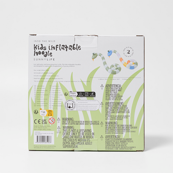 SUNNYLiFE Kids Inflatable Noodle Into the Wild Multi Set of 2