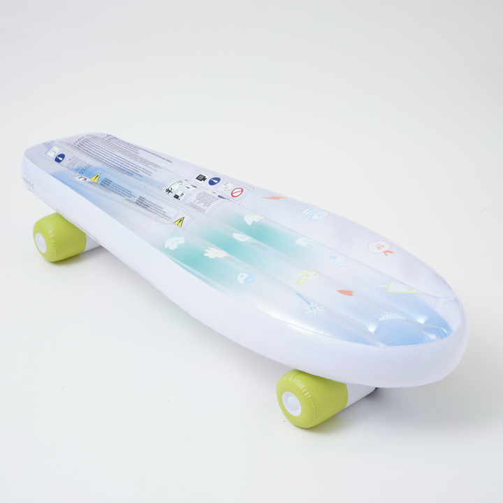 SUNNYLiFE Kids Skateboard Float The Sea Kids Blue - Lime