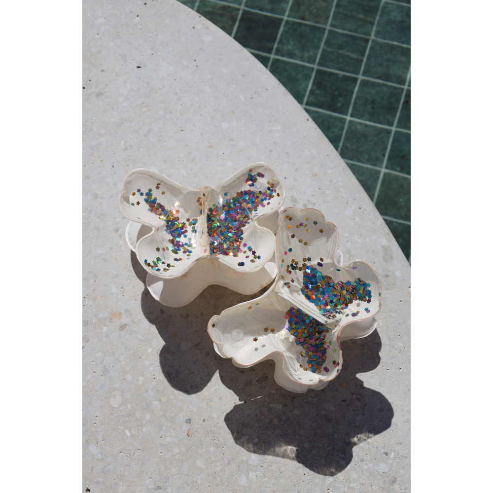 SUNNYLiFE Kids Inflatable Arm Bands Cotton Candy Glitter