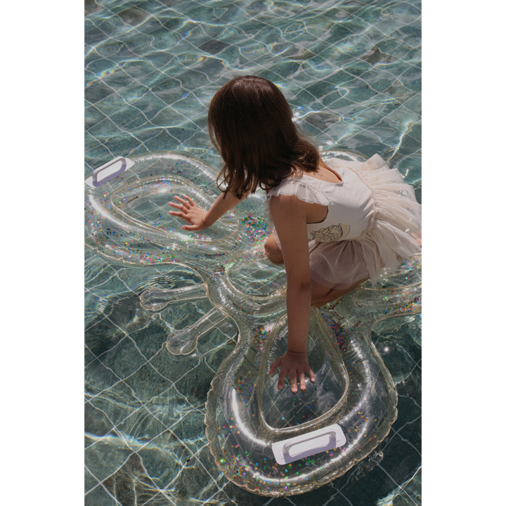 SUNNYLiFE Kids Butterfly Lie-On Float Cotton Candy Glitter
