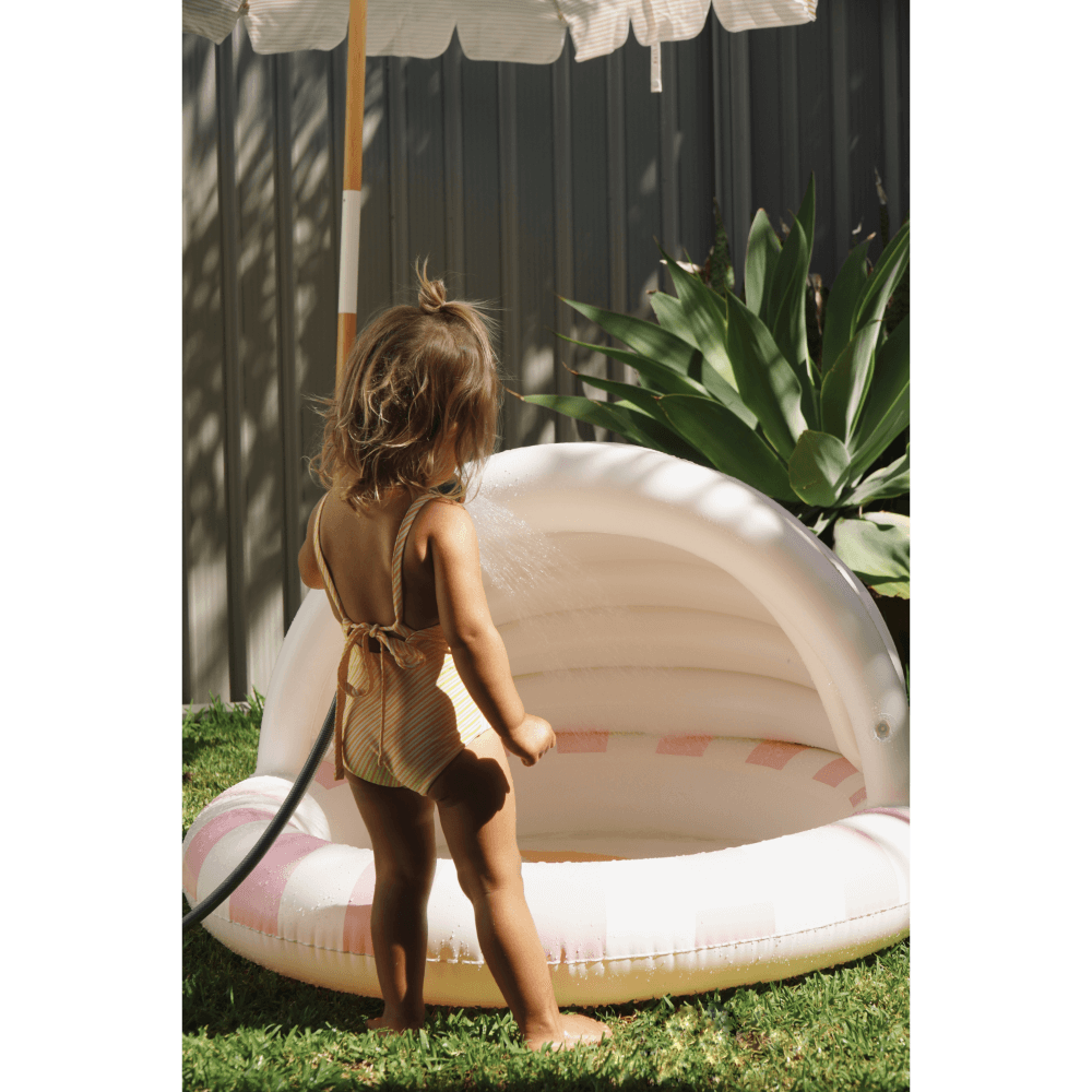 SUNNYLiFE Kids Inflatable Pool Cotton Candy Cherry