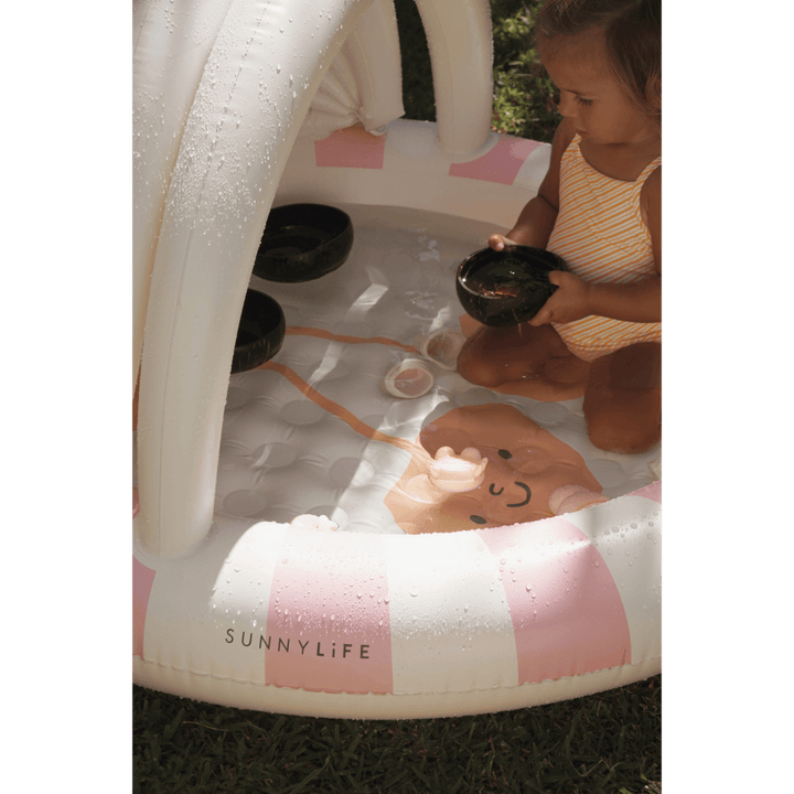 SUNNYLiFE Kids Inflatable Pool Cotton Candy Cherry