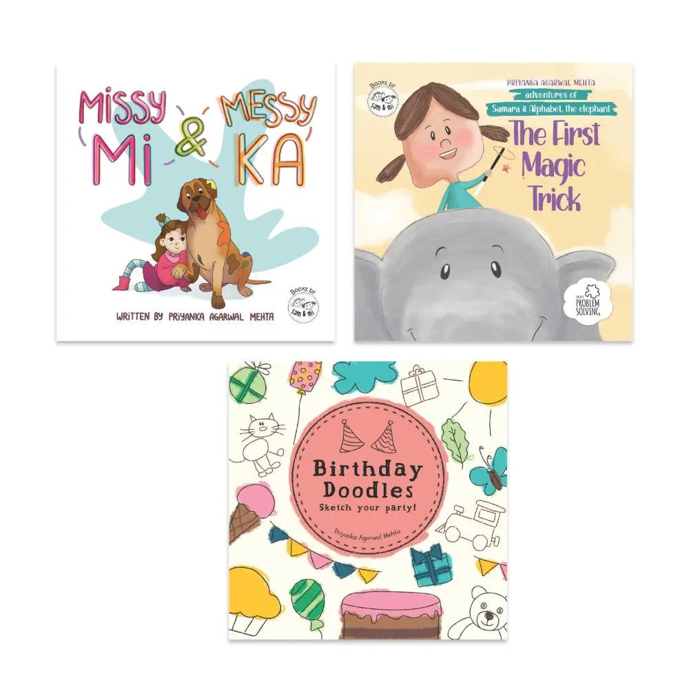 SAM &amp; MI - Art Set for the Birthday Girl: Interactive Books by Priyanka Agarwal Mehta - English