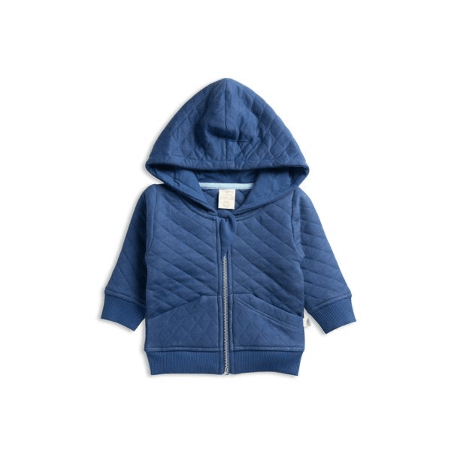 Tiny Twig Quilted Hoodie - Sapphire