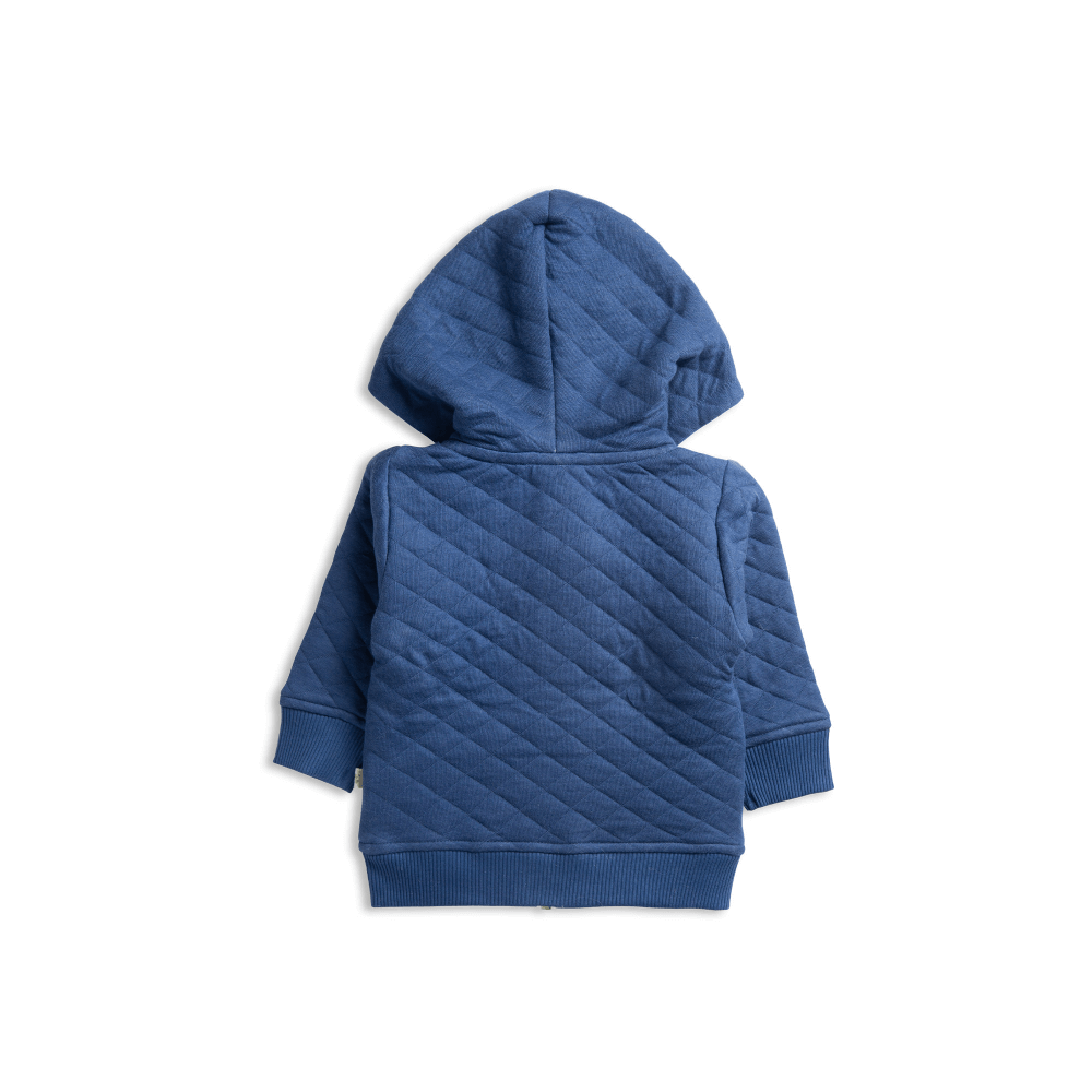 Tiny Twig Quilted Hoodie - Sapphire