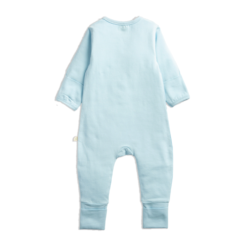 Tiny Twig Long Sleeve Zipsuit - Soft Blue