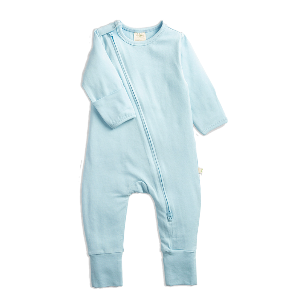 Tiny Twig Long Sleeve Zipsuit - Soft Blue – AllThingsBaby.com