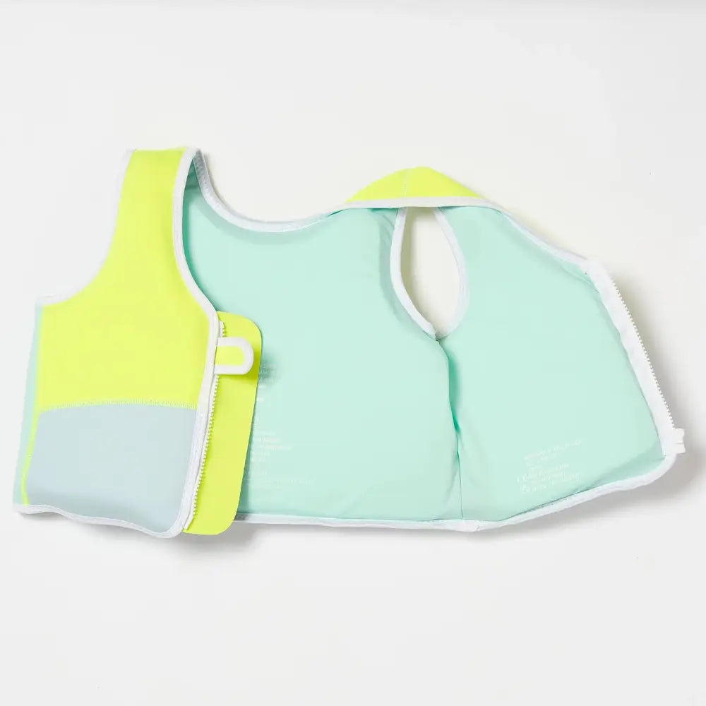 SUNNYLiFE Salty the Shark Swim Vest Neon Yellow