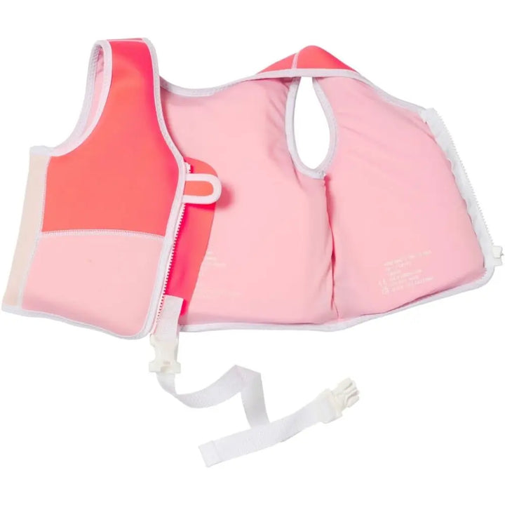 SUNNYLiFE Melody the Mermaid Swim Vest Neon Strawberry