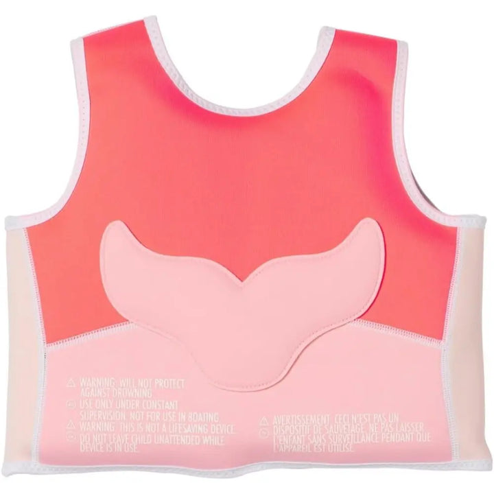 SUNNYLiFE Melody the Mermaid Swim Vest Neon Strawberry