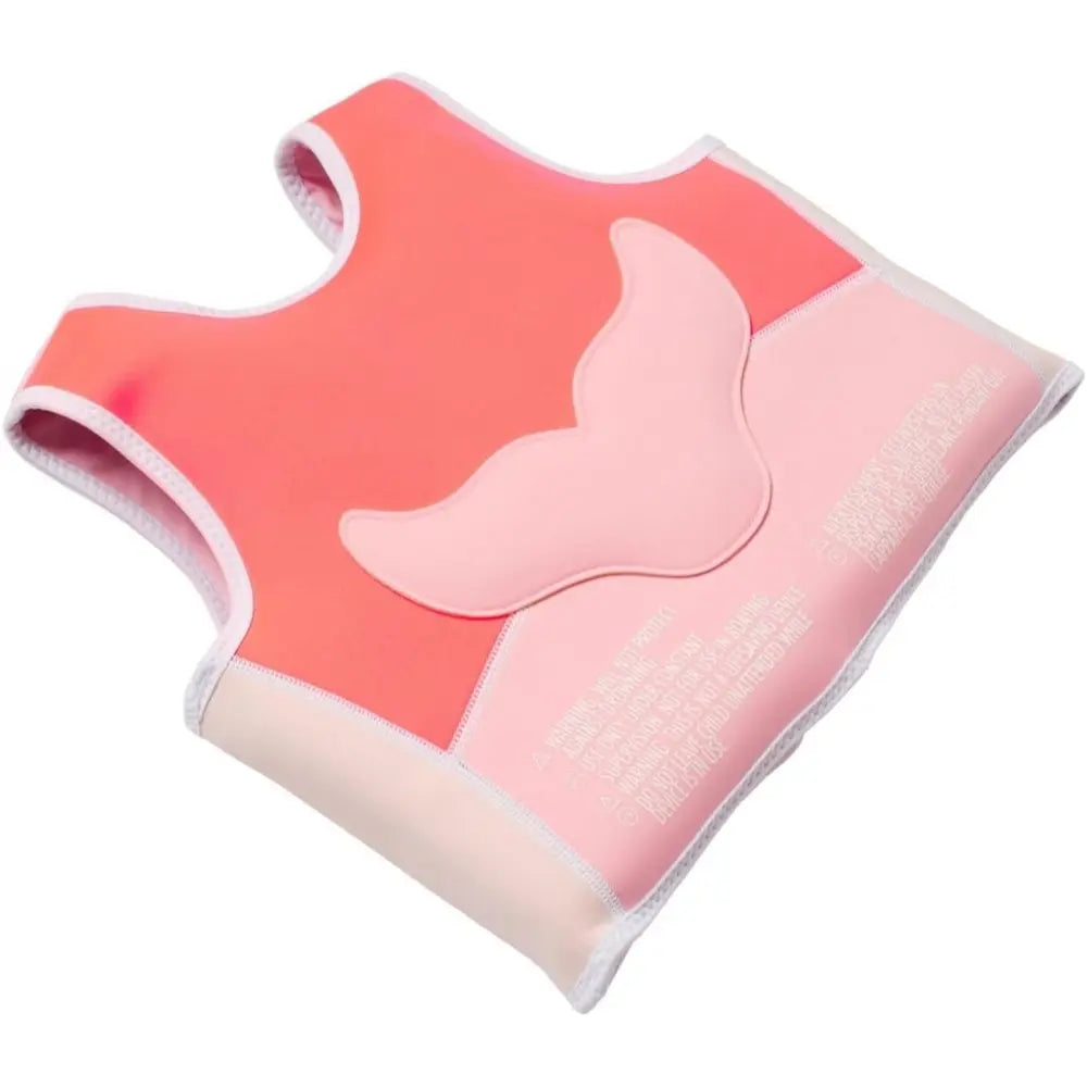 SUNNYLiFE Melody the Mermaid Swim Vest Neon Strawberry