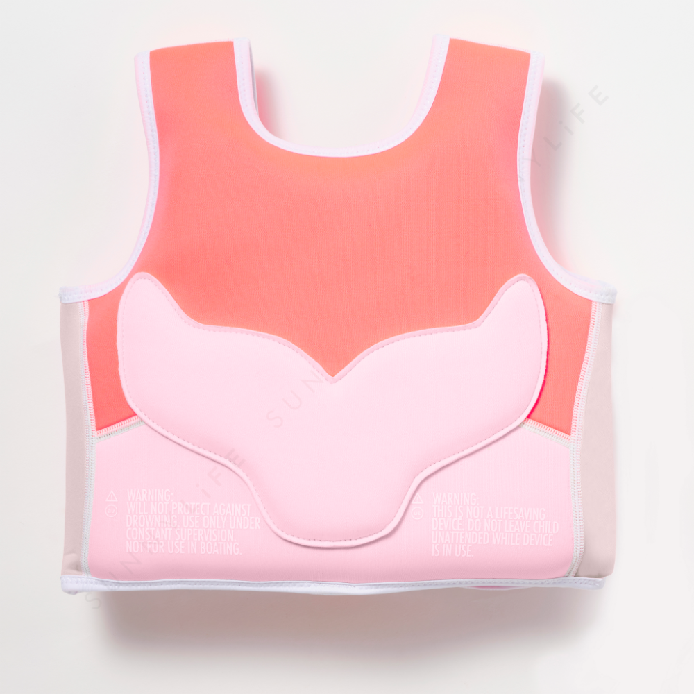 SUNNYLiFE Melody the Mermaid Swim Vest 1-2 Neon Strawberry