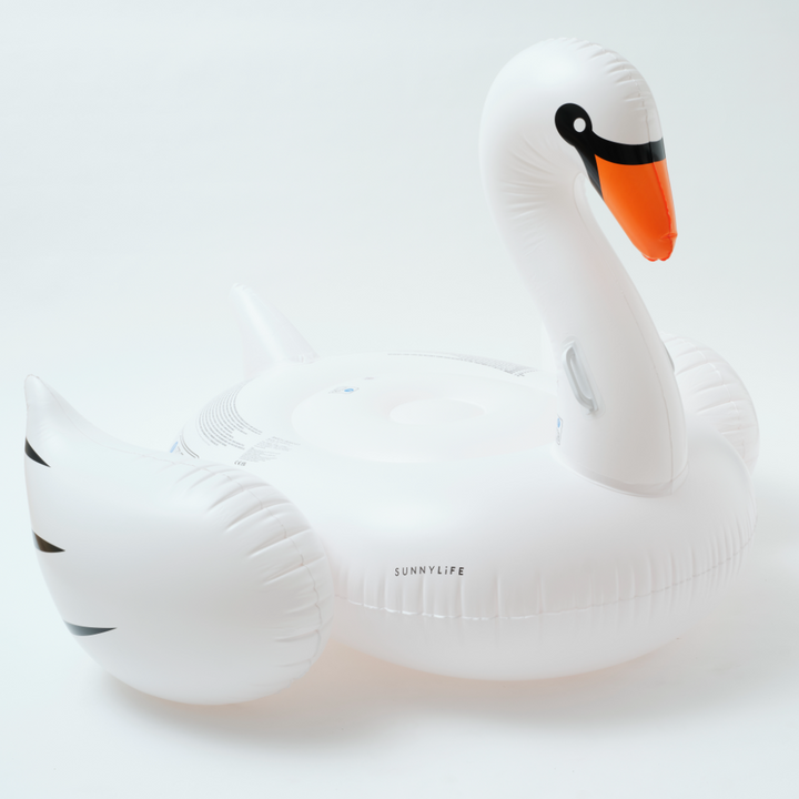 SUNNYLiFE The Resort Original Luxe Ride-On Float Swan