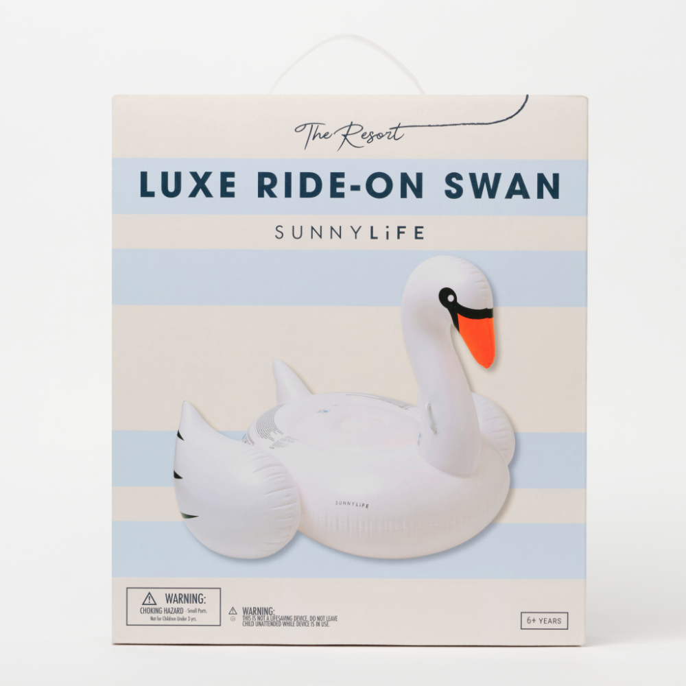 Cygne Gonflable Sunnylife Ride-On Float Pearl Cygne Gonflable Sunnylife Ride-On Float Pearl