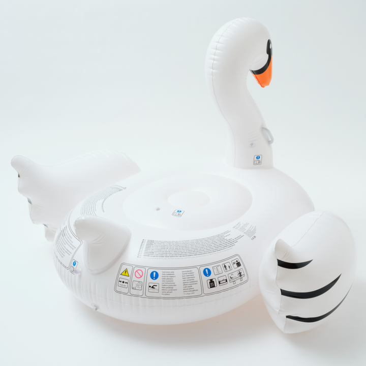 SUNNYLiFE The Resort Original Luxe Ride-On Float Swan