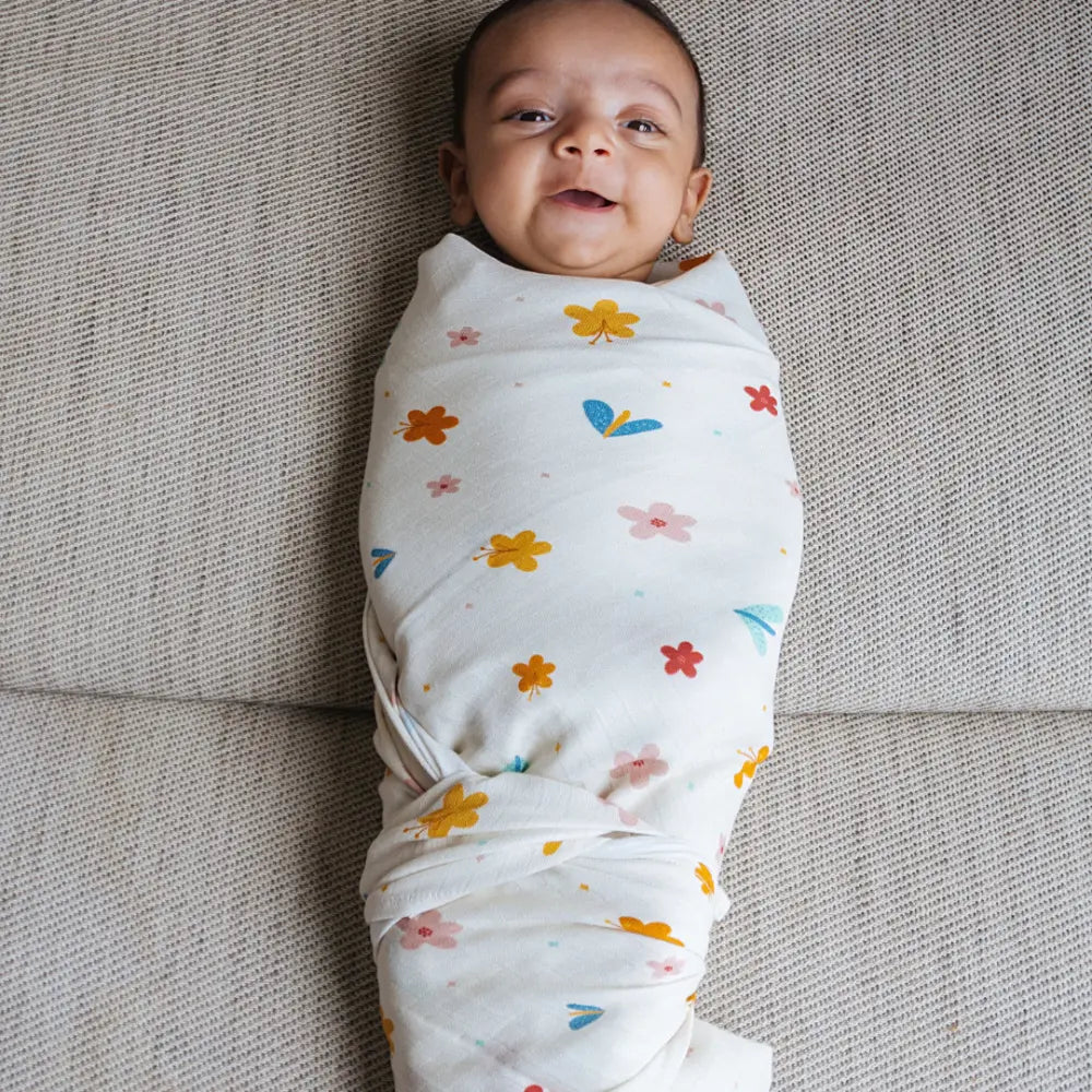 Dulaar Organic Muslin Swaddle for Newborns-Set Of 4 (0 - 12months)