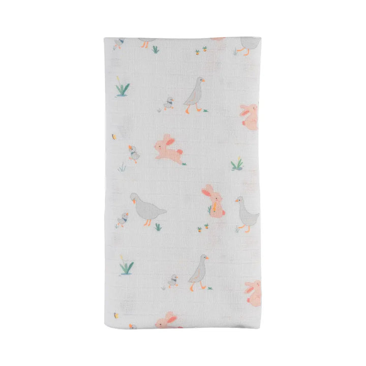 Dulaar Organic Muslin Swaddle for Newborns - Nature &amp; Calm Inspired Prints (0- 12months)
