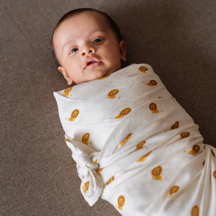 Dulaar Organic Muslin Swaddle for Newborns-Set Of 4 (0 - 12months)