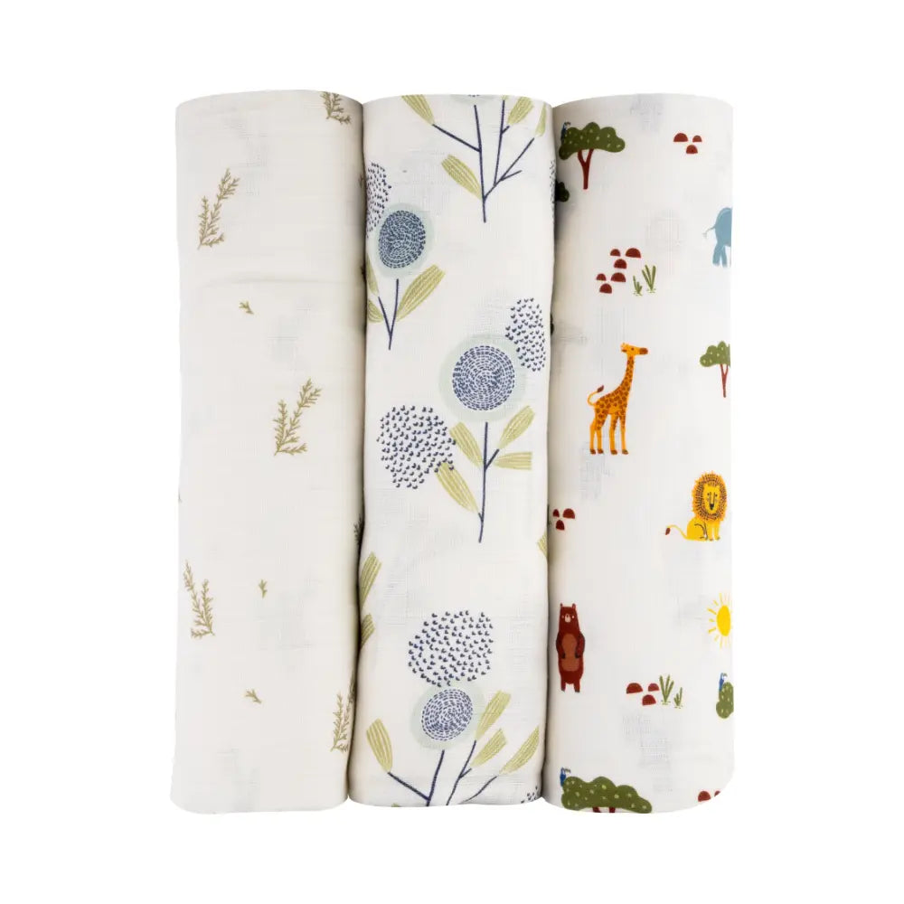 Dulaar Organic Muslin Swaddle (Set of 3)