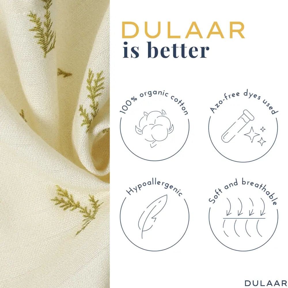 Dulaar Organic Muslin Swaddle (Set of 2)