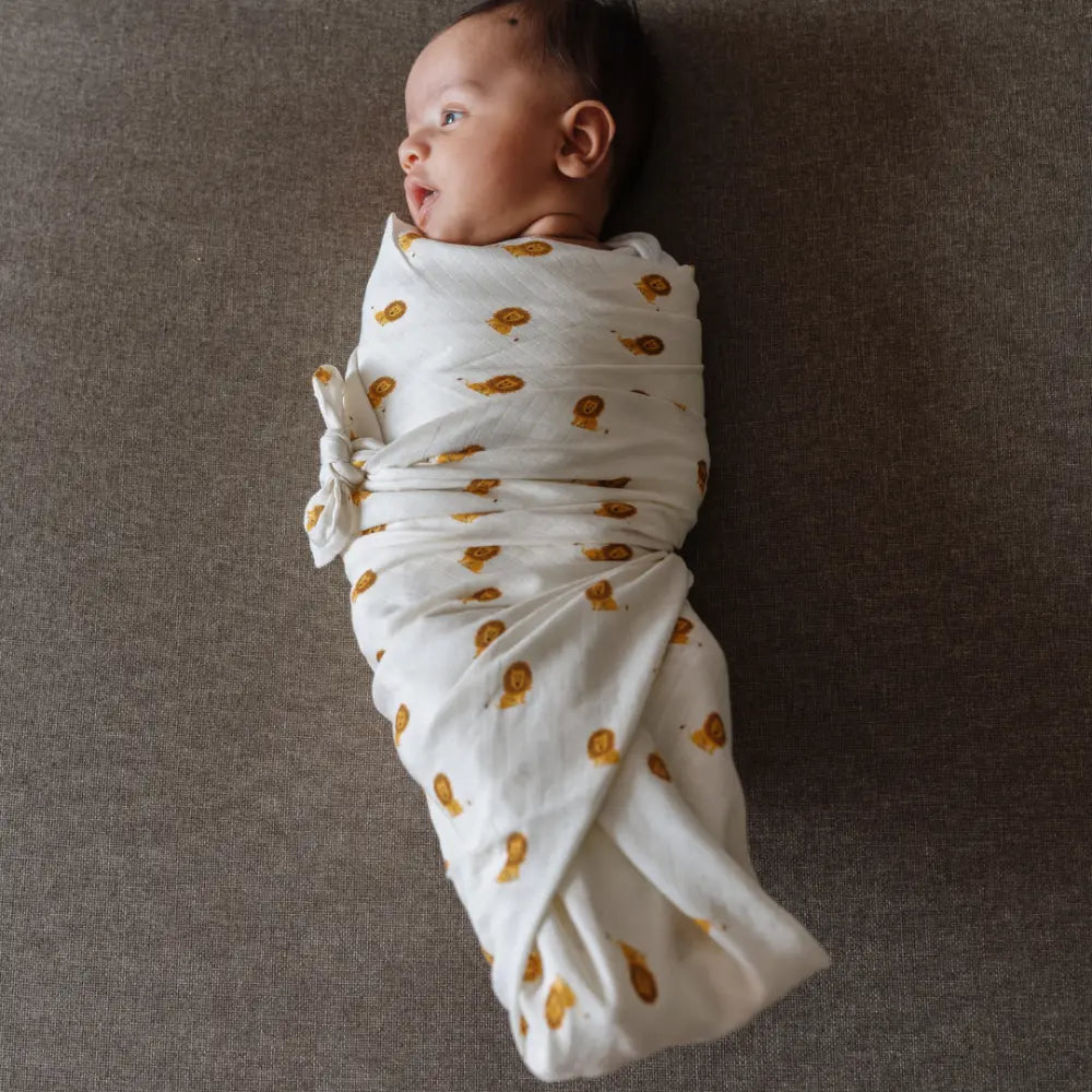 Dulaar Organic Muslin Swaddle for Newborns-Set Of 4 (0 - 12months)