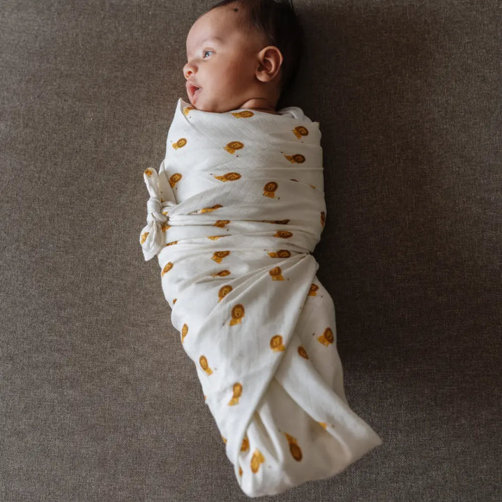 Dulaar Organic Muslin Swaddle for Newborns-Set Of 4 (0 - 12months)