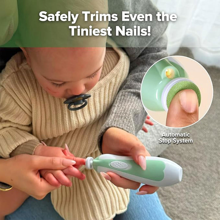 Haakaa Electric Nail Care Set – Safe, Quiet &amp; Painless Baby Nail Trimming – Meadow