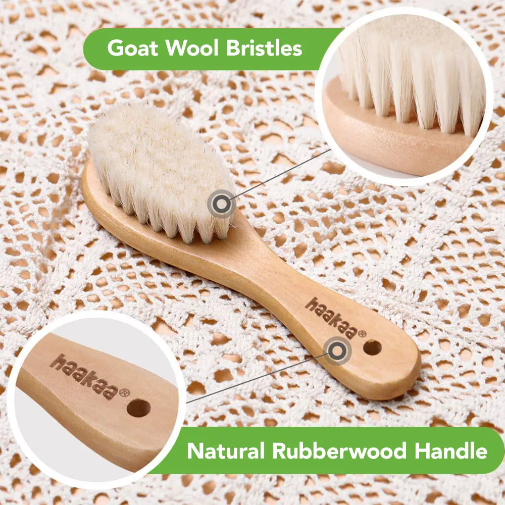 Haakaa Baby Brush &amp; Comb Set – Soft Bristles for Newborn Hair Care