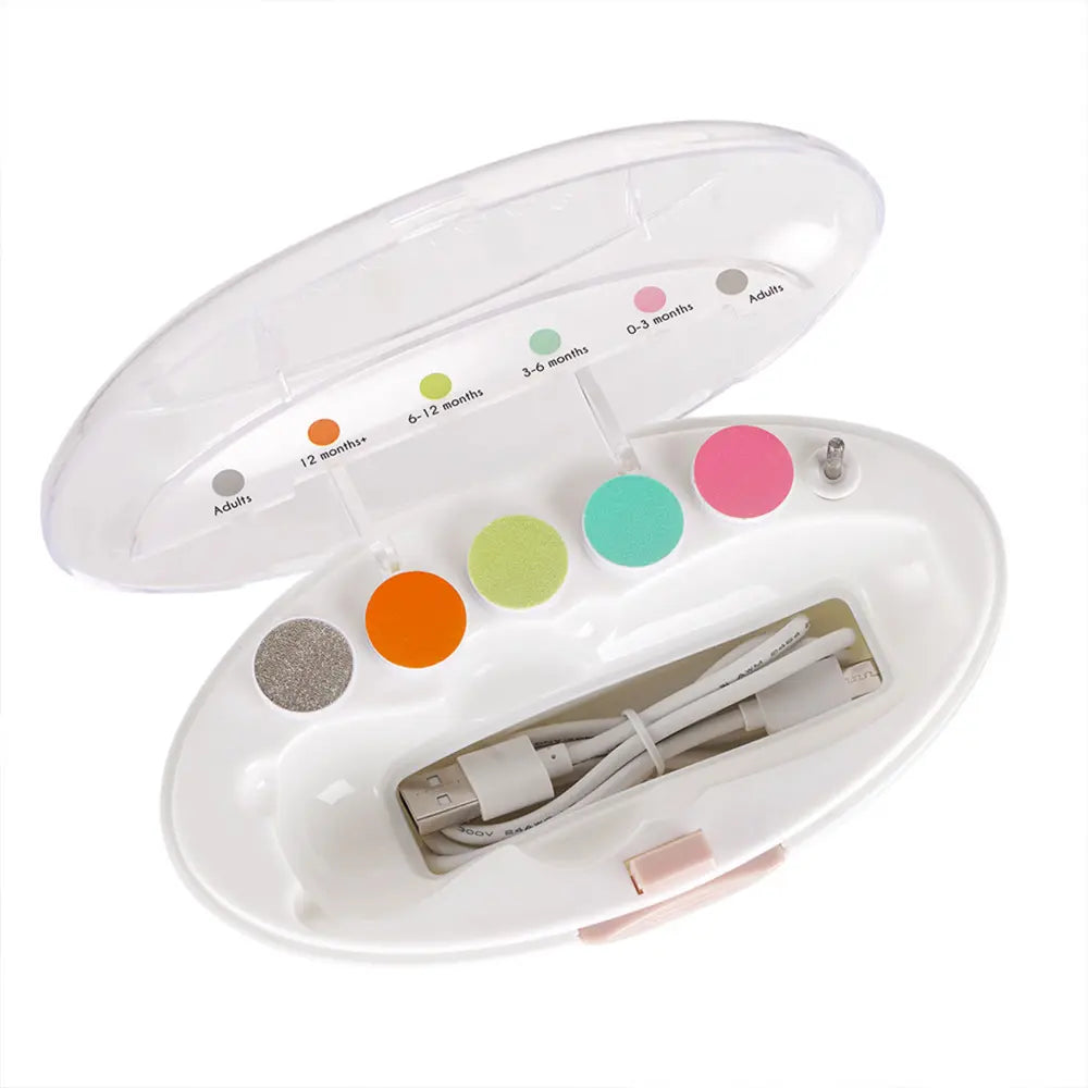 Haakaa Happii Bear Nail Care Set – Safe &amp; Gentle Baby Grooming – Polar White
