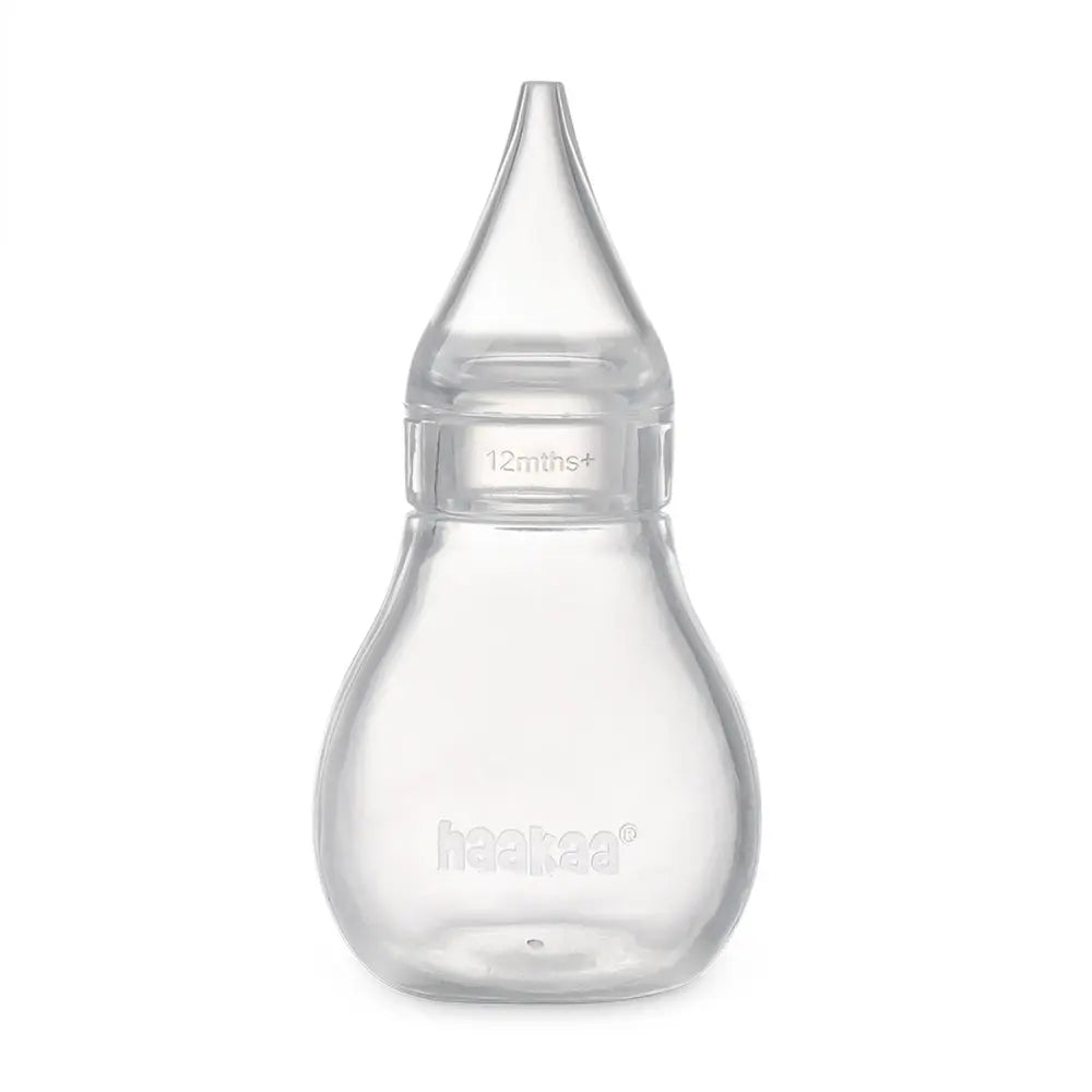 Haakaa Easy-Squeezy Silicone Bulb Syringe – Gentle Nasal &amp; Oral Care with 2 Tips