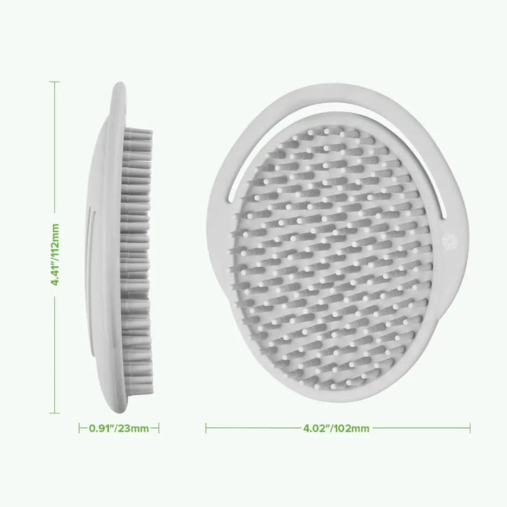 Haakaa Rainbow Silicone Shampoo Brush – Gentle Scalp Massage &amp; Cradle Cap Care – Slate Grey