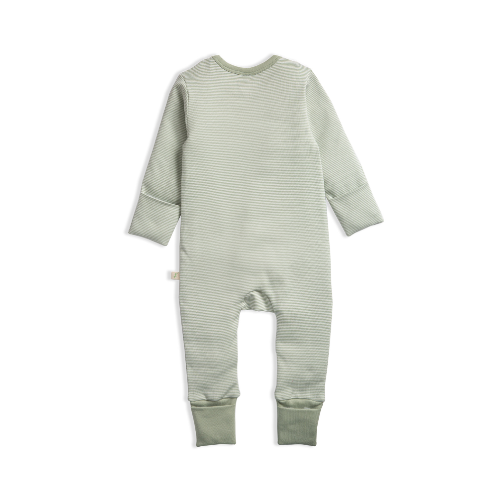 Tiny Twig Long Sleeve Zipsuit - Sage