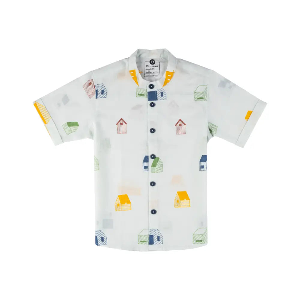 Dulaar Mulmul Shirt | Hand-Block Printed - Mera Ghar