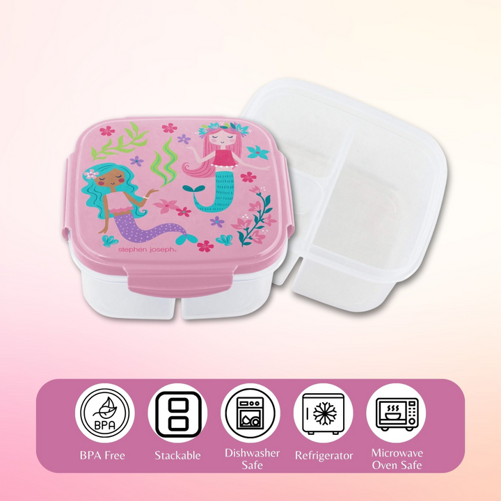 Stephen Joseph Snack Box With Ice Pack - Mermaid