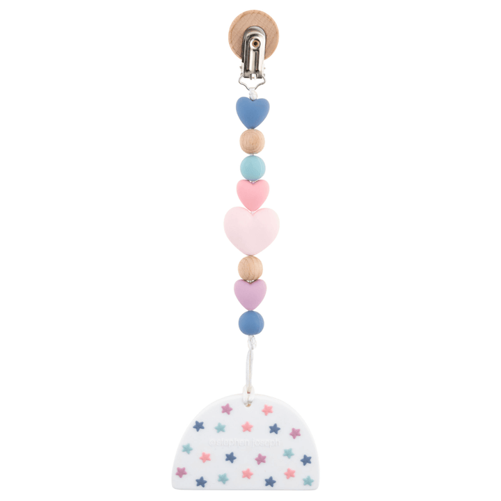 Stephen Joseph Silicone Teether With Pacifier Clip