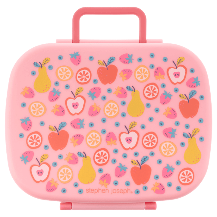 Stephen Joseph Bento Box With Removable Tray - Bento Box Print (Pink)