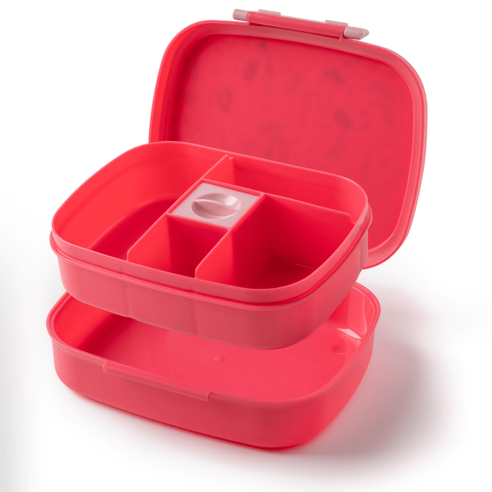 Stephen Joseph Bento Box With Removable Tray - Bento Box Print (Pink)