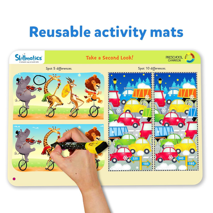 Skillmatics Preschool Champion - Reusable Activity Mats