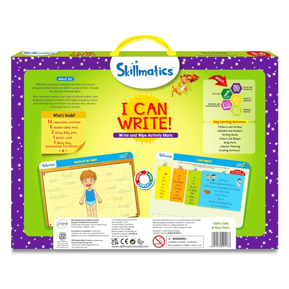 Skillmatics I Can Write - Reusable Activity Mats
