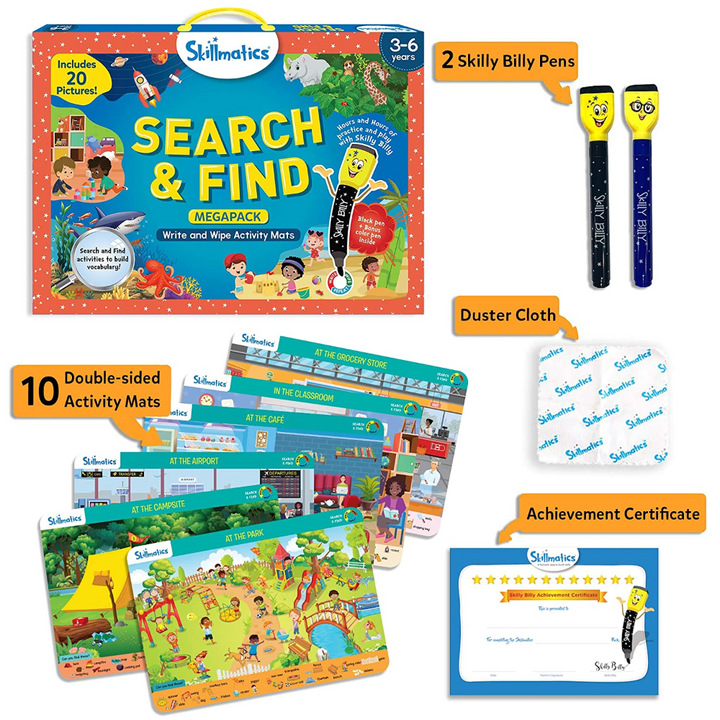 Skillmatics Search &amp; Find Megapack - Reusable Activity Mats
