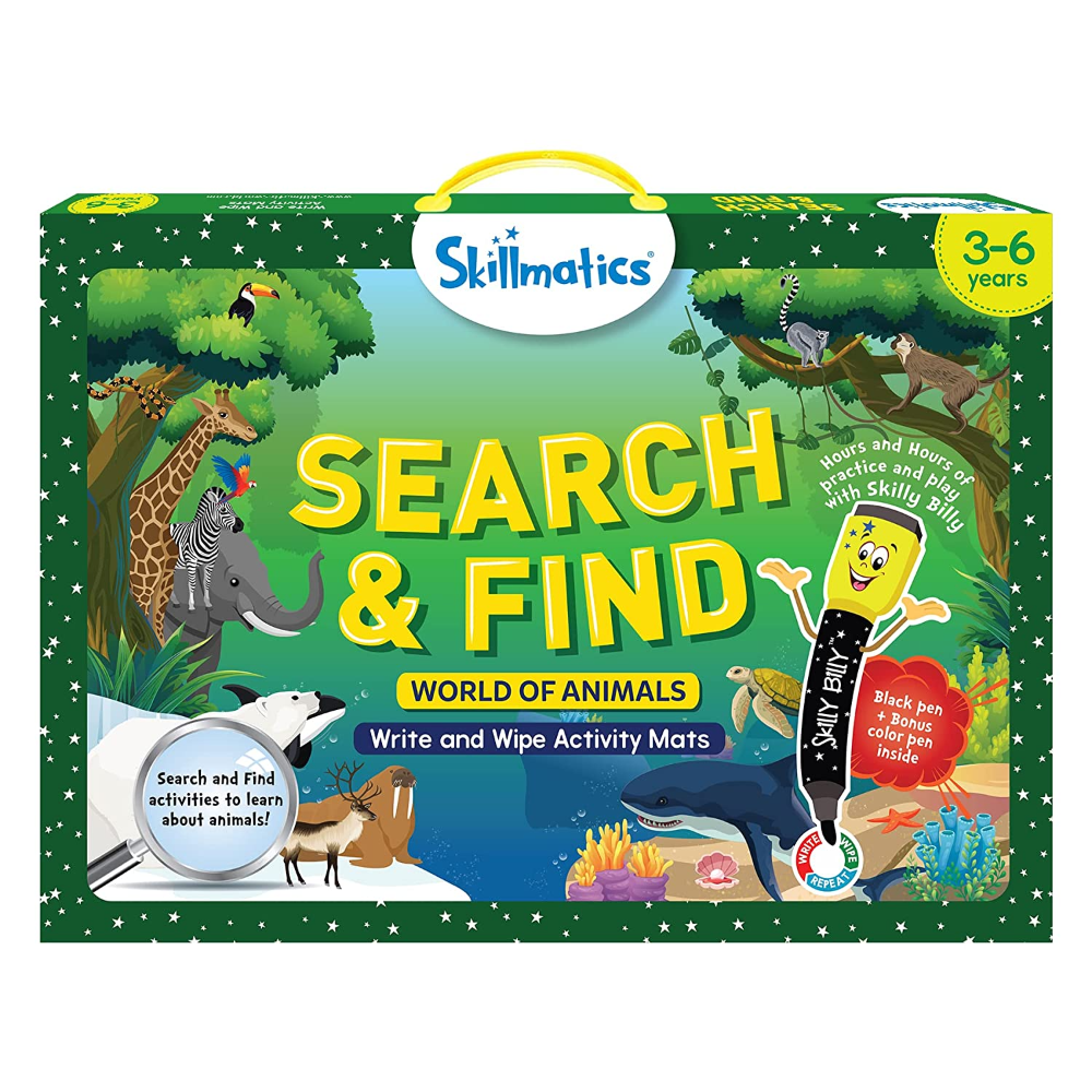 Skillmatics Search &amp; Find Animals - Reusable Activity Mats