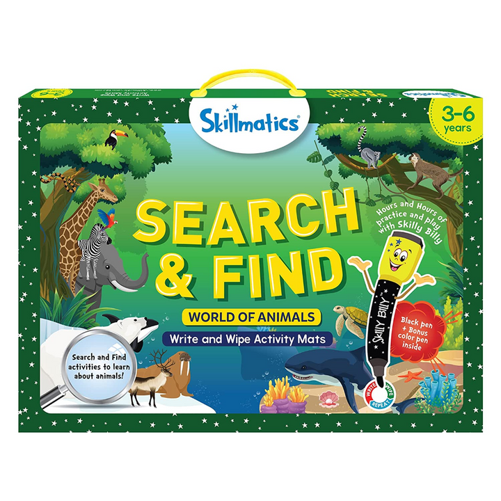 Skillmatics Search &amp; Find Animals - Reusable Activity Mats