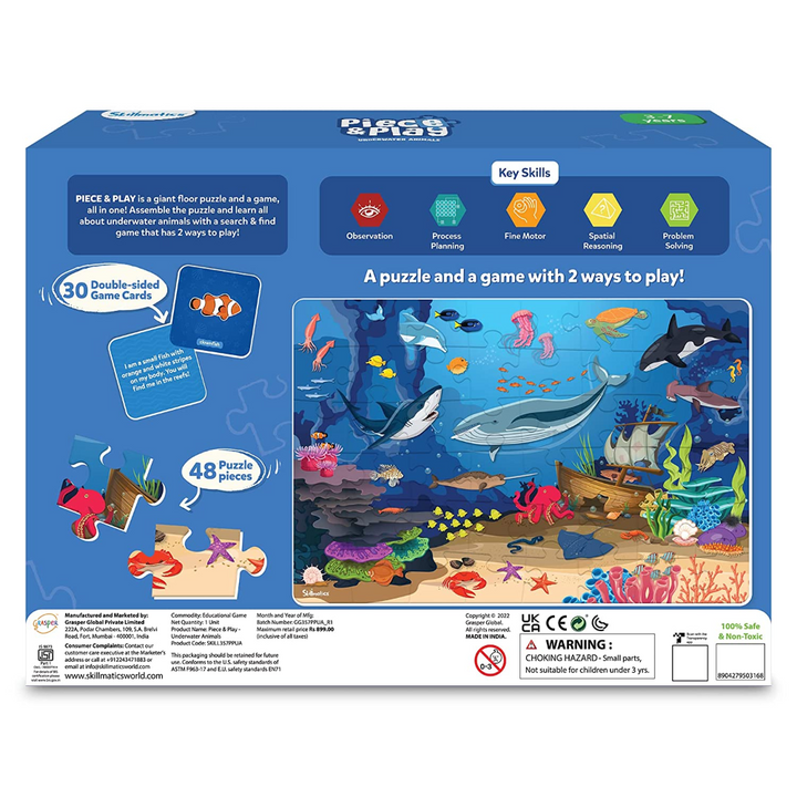 Skillmatics Piece &amp; Play - Underwater Animals Game