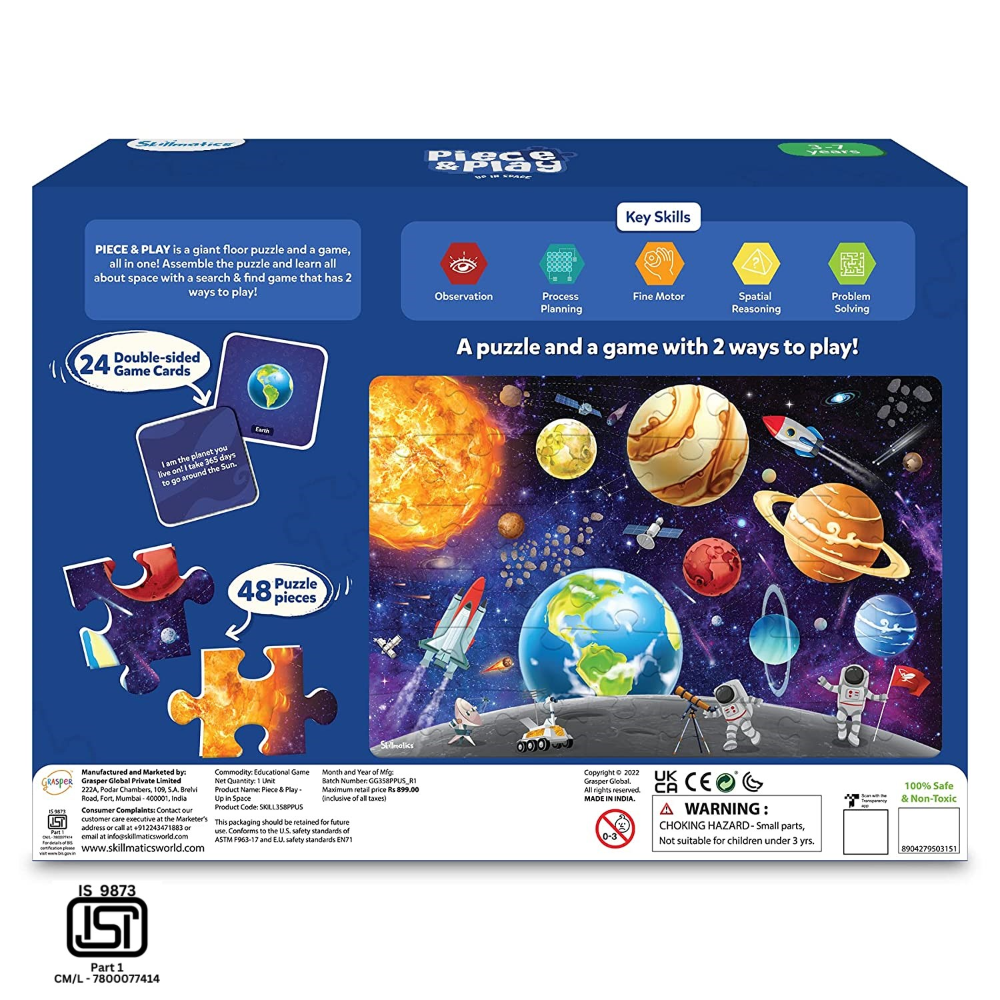 Skillmatics Piece &amp; Play - Up In Space Game