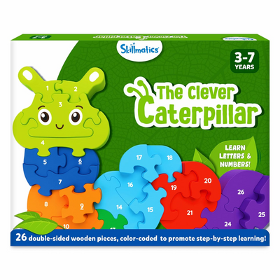 Skillmatics The Clever Caterpillar Wooden Puzzle 