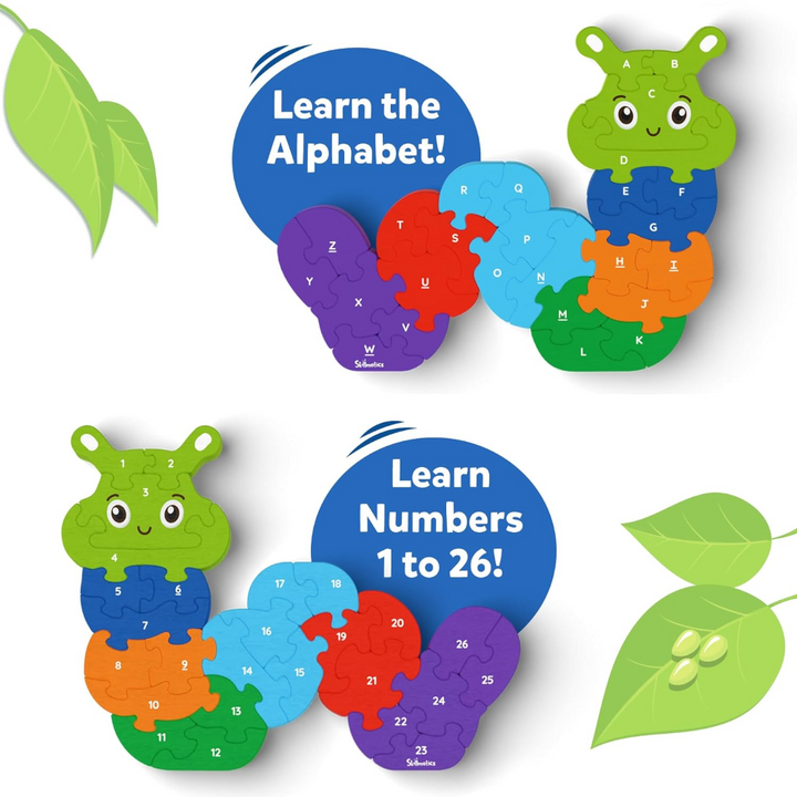 Skillmatics The Clever Caterpillar Wooden Puzzle 