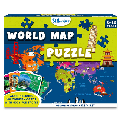 Skillmatics World Map Puzzle - Floor Puzzle & Game