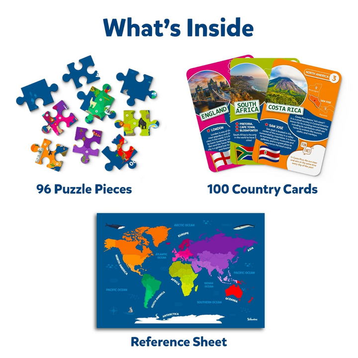Skillmatics World Map Puzzle - Floor Puzzle &amp; Game