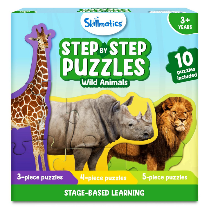 Skillmatics Step By Step Puzzle - Wild Animals
