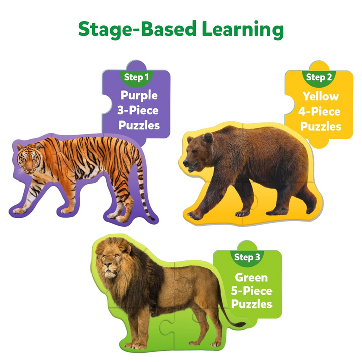 Skillmatics Step By Step Puzzle - Wild Animals